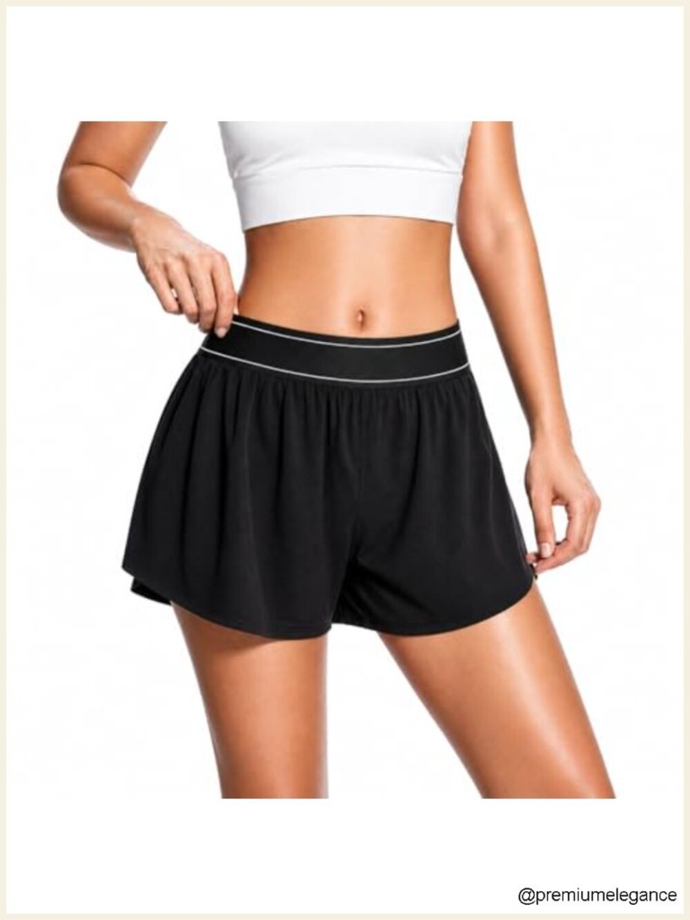 Women's 3" Running Shorts 2-in-1 Quick Dry Athletic Gym Shorts with Liner &